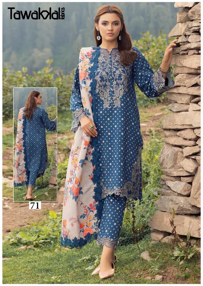 Mehroz Vol 8 By Tawakal Cotton Printed Pakistani Dress Material Wholesale Price In Surat
